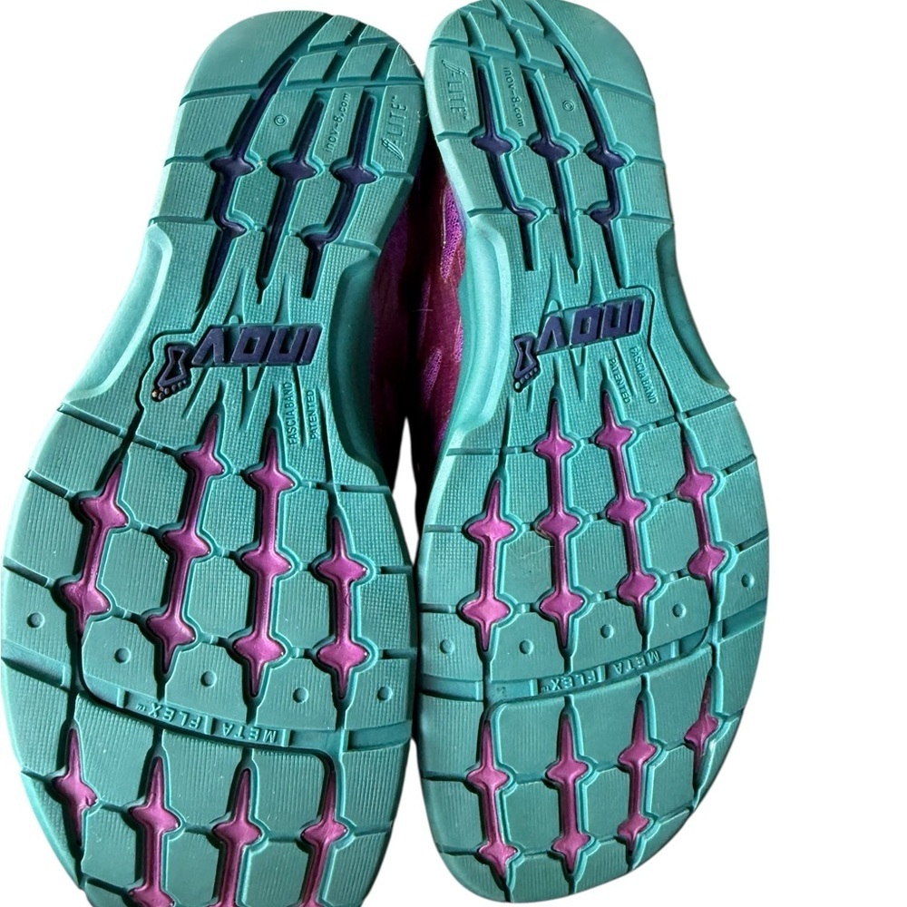 Women's Pink and Green Athletic Shoes - Picture 5 of 6